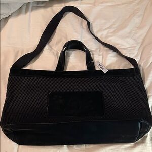 Victoria's Secret Black Mesh Duffel Bag
